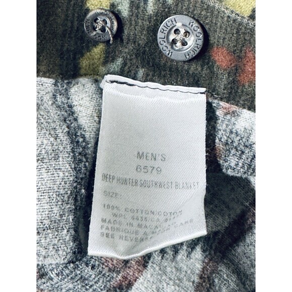 Woolrich Flannel Deep Hunter Southwest Blanket Aztec Button Down Shirt L ? - Picture 5 of 6